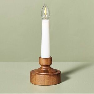 Hearth and Hand Flameless Holiday Christmas Window Candle Wood Target NEW